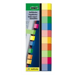   Jelölőcímke, papír, 10x50 lap, 15x50 mm, SIGEL "Multicolor", vegyes szín