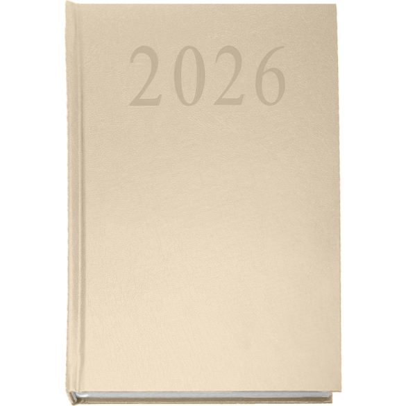 Naptár, tervező, A5, napi, 2026, bézs
