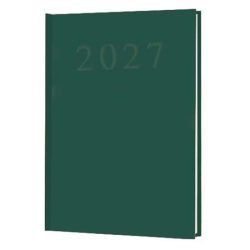 Naptár, tervező, A5, napi, 2027, zöld