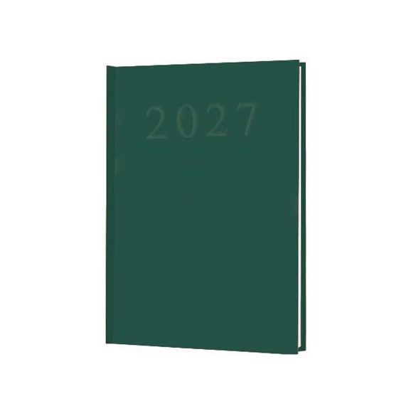 Naptár, tervező, A5, napi, 2027, zöld