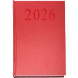 Naptár, tervező, A5, napi, 2026, bordó