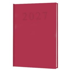 Naptár, tervező, A5, napi, 2027, bordó