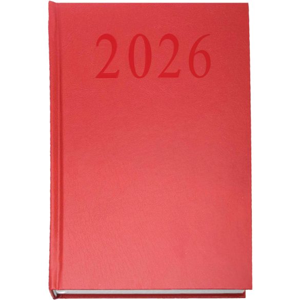 Naptár, tervező, A5, napi, 2026, bordó