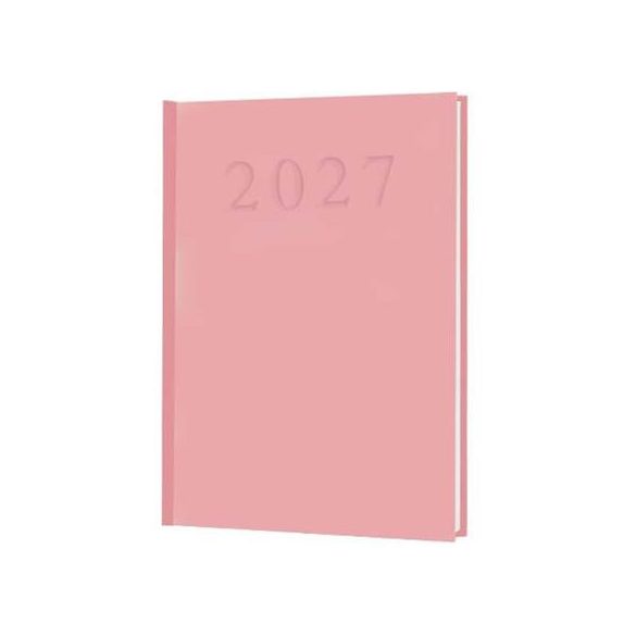 Naptár, tervező, A5, napi, 2027, rózsaszín