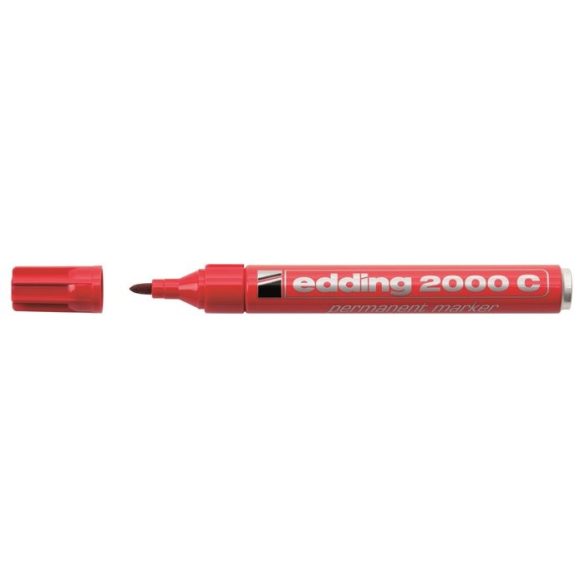 Alkoholos marker, 1,5-3 mm, kúpos, EDDING "2000", piros