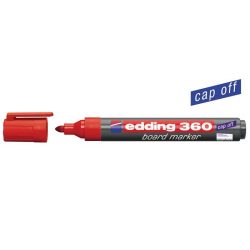   Tábla- és flipchart marker, 1,5-3 mm, kúpos, EDDING "360", piros