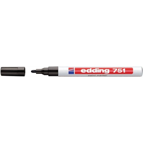 Lakkmarker, 1-2 mm, EDDING "751", fekete