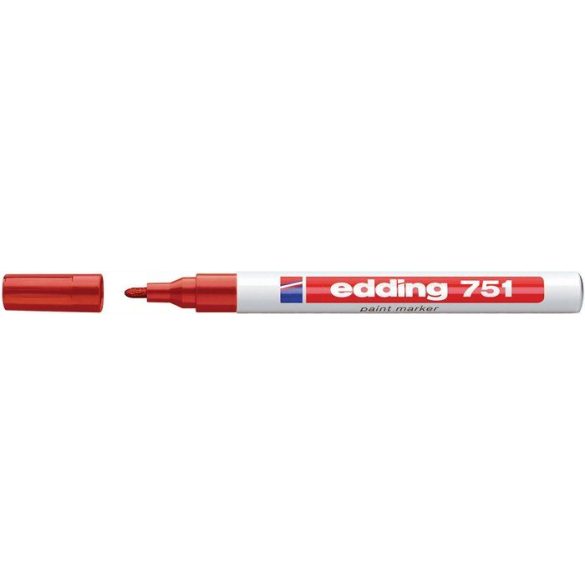 Lakkmarker, 1-2 mm, EDDING "751", piros