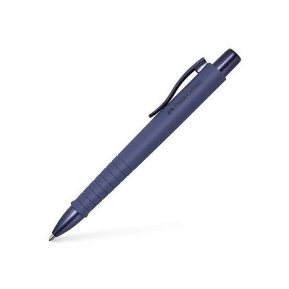 Golyóstoll, 1 mm, XB, nyomógombos tolltest, kék alkonyat tolltest, FABER-CASTELL "Poly Ball Urban", kék