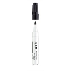   Tábla- és flipchart marker, 1-3 mm, kúpos, ICO "Plan", fekete