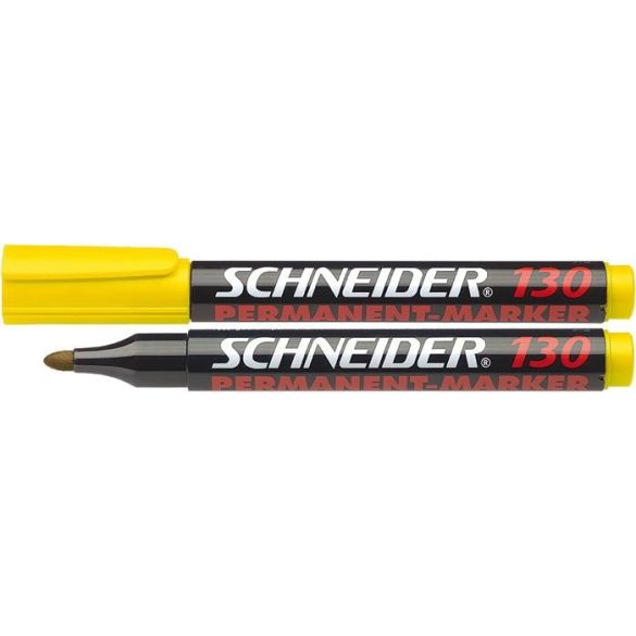 Alkoholos marker, 1-3 mm, kúpos, SCHNEIDER "Maxx 130", sárga