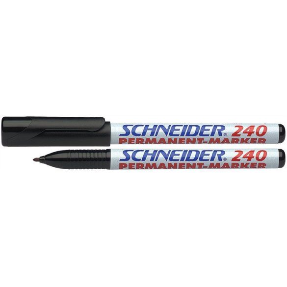 Alkoholos marker, 1-2 mm, kúpos, SCHNEIDER "Maxx 240", fekete