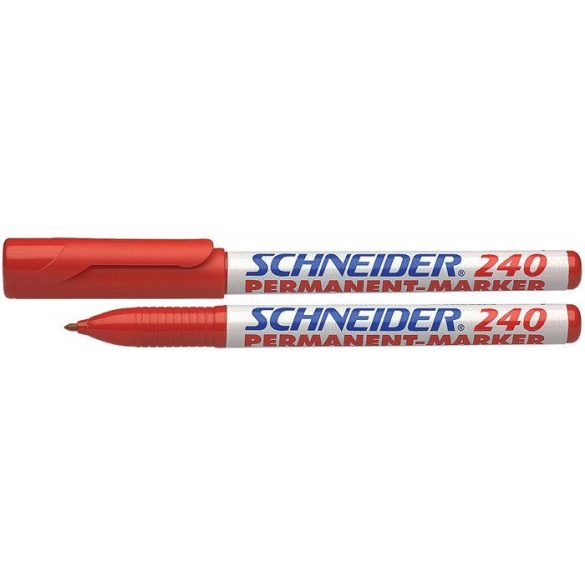 Alkoholos marker, 1-2 mm, kúpos, SCHNEIDER "Maxx 240", piros