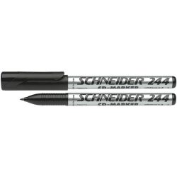   Alkoholos marker, CD/DVD, 0,7 mm, SCHNEIDER "Maxx 244", fekete