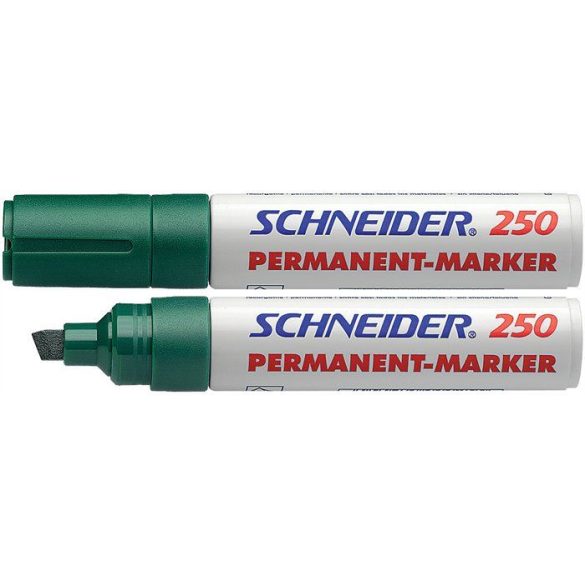Alkoholos marker, 2-7 mm, vágott, SCHNEIDER "Maxx 250", zöld