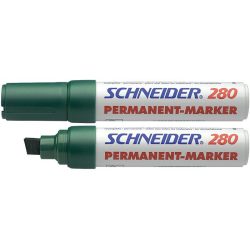   Alkoholos marker, 4-12 mm, vágott, SCHNEIDER "Maxx 280", zöld