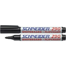  Tábla- és flipchart marker, 1-3 mm, kúpos, SCHNEIDER "Maxx 290", fekete