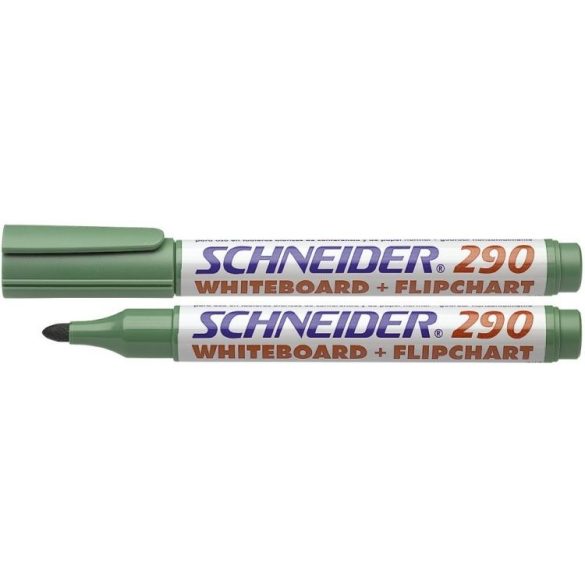 Tábla- és flipchart marker, 1-3 mm, kúpos, SCHNEIDER "Maxx 290", zöld