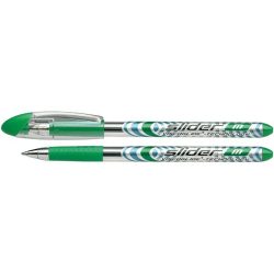   Golyóstoll, 0,5 mm, kupakos, SCHNEIDER "Slider M", zöld