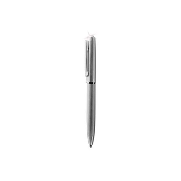 Golyóstoll, ezüst, "Oslo", fehér SWAROVSKI® kristállyal, 13 cm, ART CRYSTELLA®