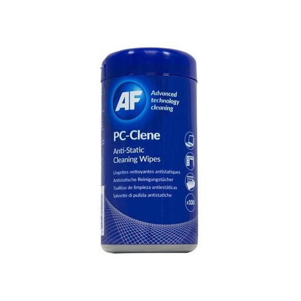 Tisztítókendő, általános felületre, 100 db, AF "PC-Clene"