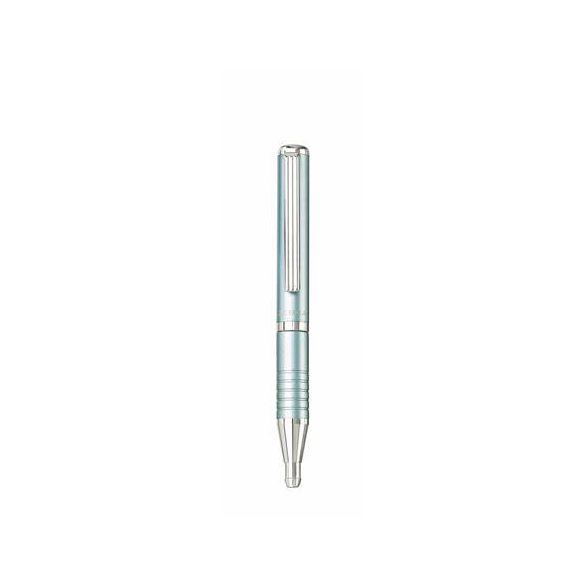 Golyóstoll, 0,24 mm, teleszkópos, metál világoskék tolltest, ZEBRA "SL-F1", kék
