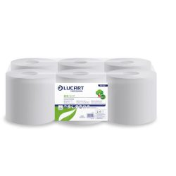   Kéztörlő, tekercses, 2 rétegű, LUCART, "Eco CF 19", fehér