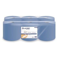   Kéztörlő, tekercses, 1 rétegű, LUCART, "Easy Blue", kék