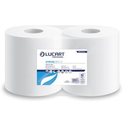  Törlőkendő, tekercses, belső adagolású, 2 rétegű, LUCART, "Strong 675 CF" fehér