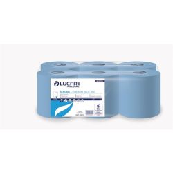   Kéztörlő, tekercses, 2 rétegű, LUCART "L-One mini Strong Blue 350", kék