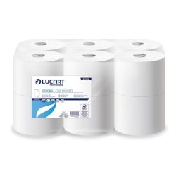   Toalettpapír, 2 rétegű, 12 tekercses, LUCART "Strong L-One mini 180", hófehér