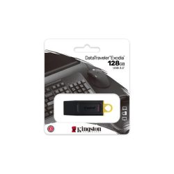   Pendrive, 128GB, USB 3.2, KINGSTON "DataTraveler Exodia", fekete-sárga