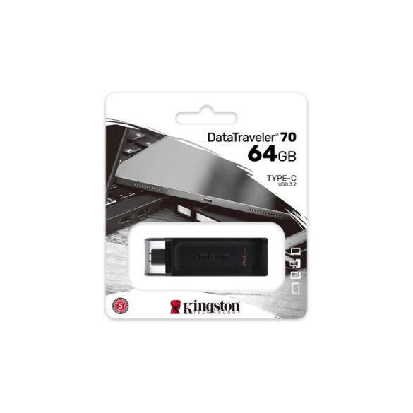 Pendrive, 64GB, 80 USB-C, KINGSTON "DataTraveler 70"