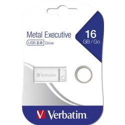   Pendrive, 16GB, USB 2.0, VERBATIM "Executive Metal", ezüst