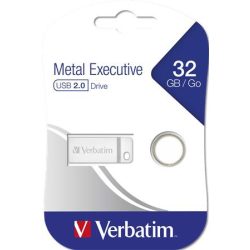   Pendrive, 32GB, USB 2.0,  VERBATIM "Executive Metal", ezüst