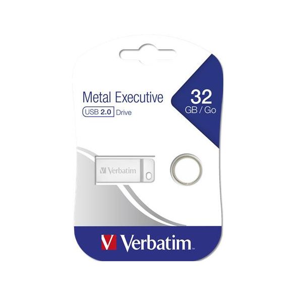 Pendrive, 32GB, USB 2.0,  VERBATIM "Executive Metal", ezüst
