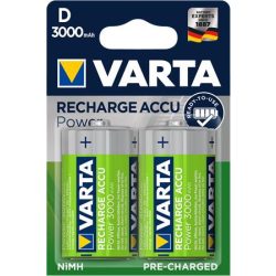   Tölthető elem, D góliát, 2x3000 mAh, előtöltött, VARTA "Power"