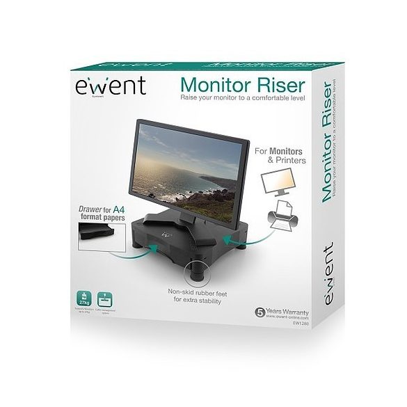 Ewent EW1280 monitor magasító fiókkal